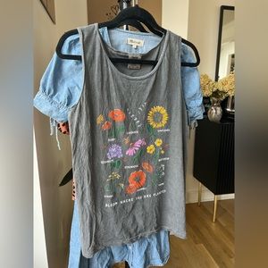 Comfort Colors Floral Tank | S